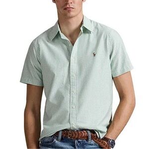 Ralph Lauren Mint Striped Polo Shirt